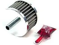 1-3/8" Dia. Rubber Base Breather W/ Chrome Top 8Mm Inlet, 1-3/8" Dia., 1-1/8" Tall 1