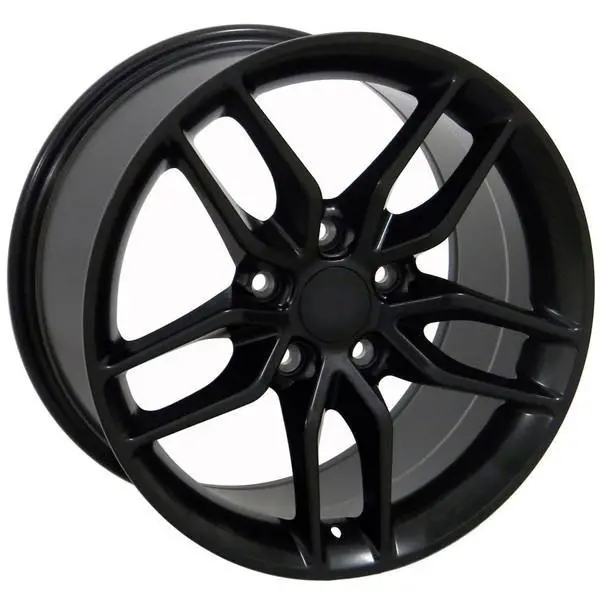 17-Inch Satin Black Wheel Replacement For Chevy Corvette 1988-1996. Replica Rim 9507533 1