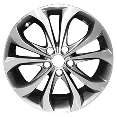 18-In Hyundai Sonata Rim Aly070843 2013-2014 Machined Oem Wheels 529103Q370 1