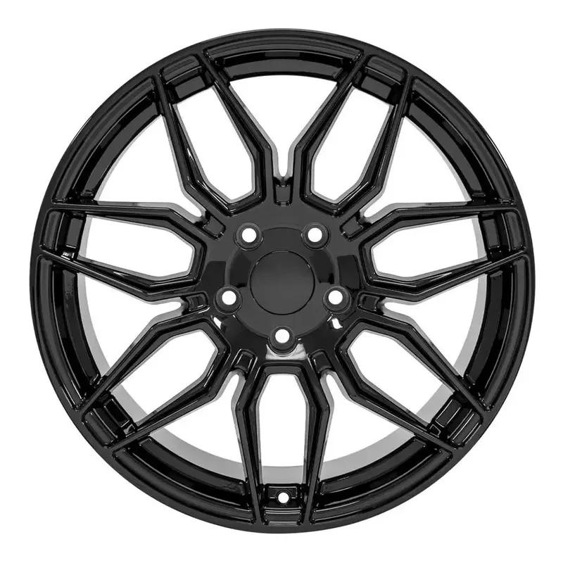 19X10 Black Wheel Replacement For Chevy Corvette. Cv03c Replica Rim 1