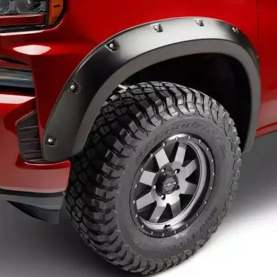 2.5" Pocket Style Smooth Fender Flares, Black, Front & Rear Suits Chev 1500 (2019-2025) By Husky Liners 1