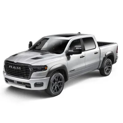 2" Extend-A-Fender Smooth Fender Flares, Black, Front & Rear Suits Ram 1500 Dt (2025) By Husky Liners 1