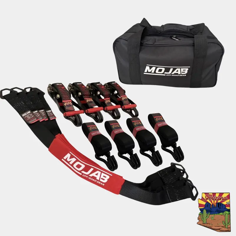 2" X 10' Ratchet Tie-Down (Closed Hook) And 2'' X 39'' Axle Tie-Down Set (Pack Of 4) (Lifetime Warranty) 1