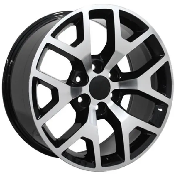 20-Inch Black Machined Wheel Replacement For Chevy C2500 1988-2000. Replica Rim 9471185 1