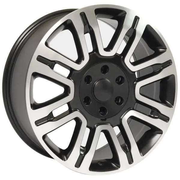 20-Inch Black Machined Wheel Replacement For Lincoln Navigator 2003-2017. Replica Rim 9506269 1