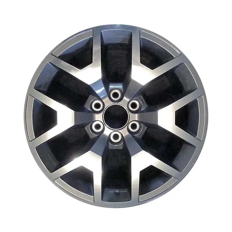 20-Inch Gmc Sierra 1500 Wheel Replacement Machined Silver Replica Rim 5658 1