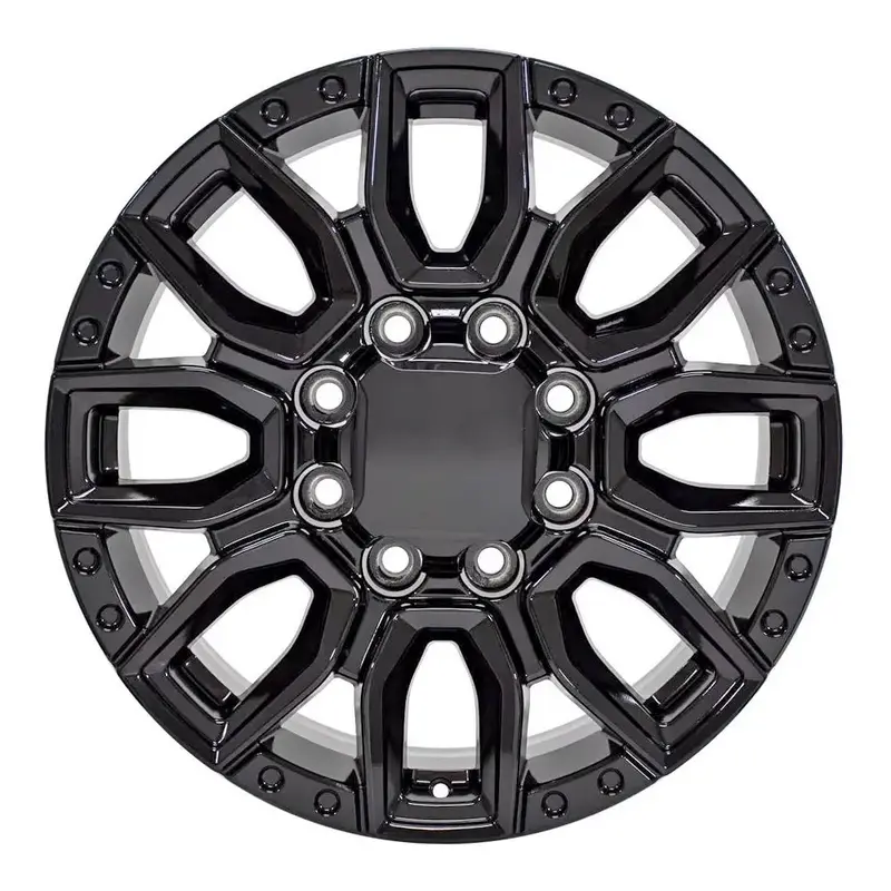 20X8.5 Black Wheel Replacement For Gmc Trucks. Cv97b Replica Rim 1