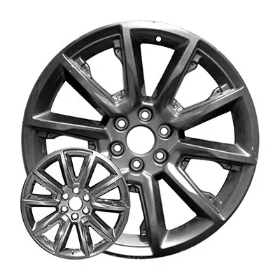 22-In Gm Trucks Chevy Tahoe Rim 5696 15-20 Hypersilver Oem Wheels 22905550 1