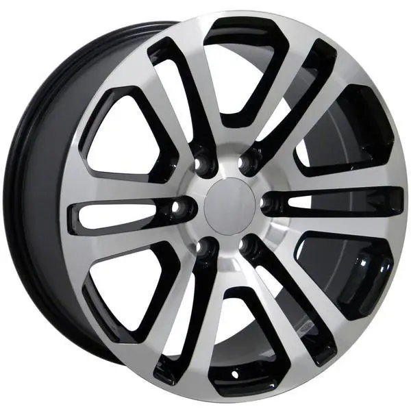 22-Inch Black Machined Wheel Replacement For Chevy Trucks Replica Rim 9489817 1