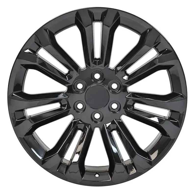 22-Inch Gloss Black Wheel Replacement For Chevy Silverado. Cv43b Replica Rim 22X9 1