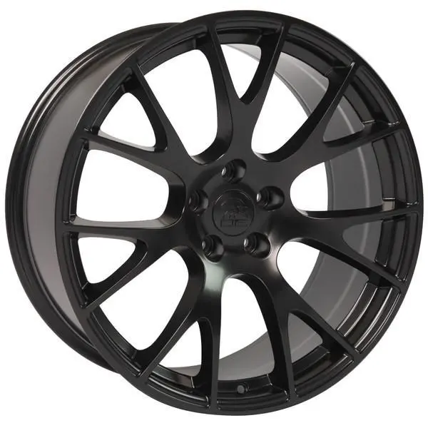 22-Inch Satin Black Wheel Replacement For Chrysler Aspen 2007-2009. Replica Rim 9506585 1