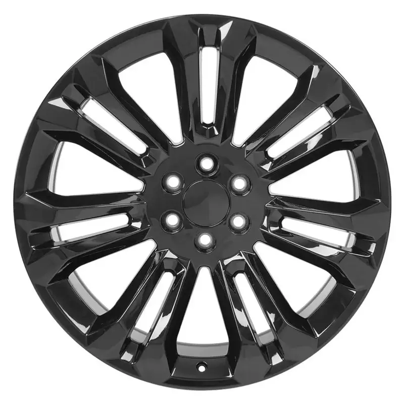 24-Inch Gloss Black Wheel Replacement For Chevy Silverado. Cv43b Replica Rim 24X10 1