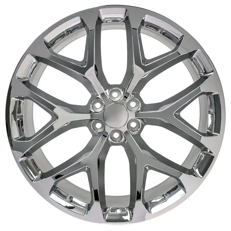 26-Inch Chrome Replica Wheel Replacement For Chevy Trucks Snowflake Rim 26X10 1