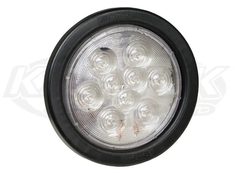 4" Round Led Tail Light Clear Lens Clear W/ Amber Leds 1
