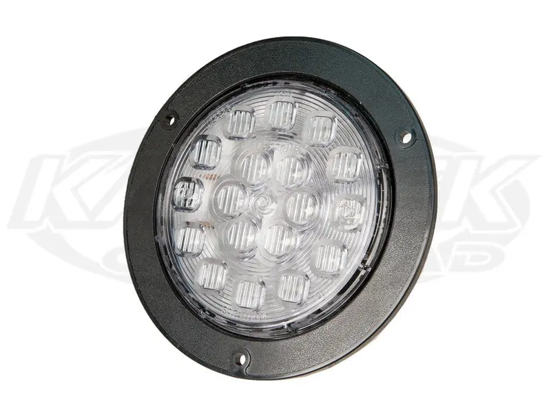 4" Round Surface Mount 18 Led Back Up Light White Light, Clear Lens 1