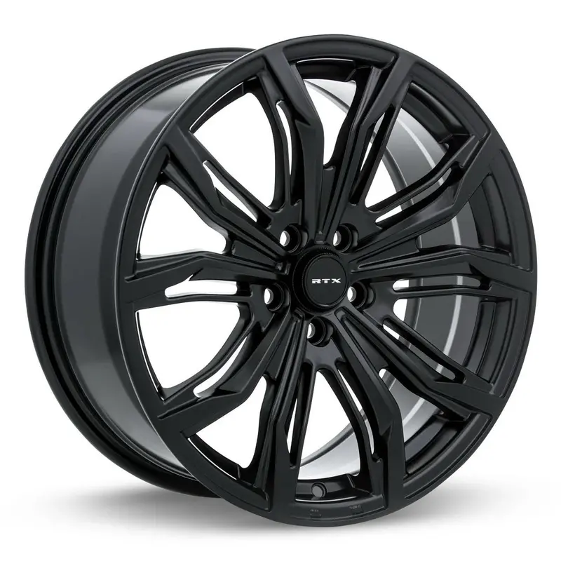 5X115 Rtx Black Widow Satin Black Rims - 17" Or 18" 1