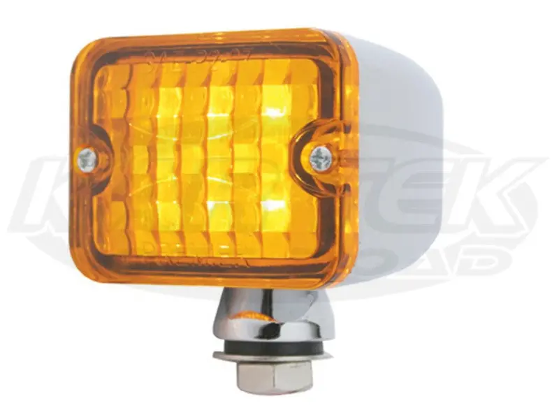 6 Led Medium Rod Tail Light - Amber Amber Led, Amber Lens 1
