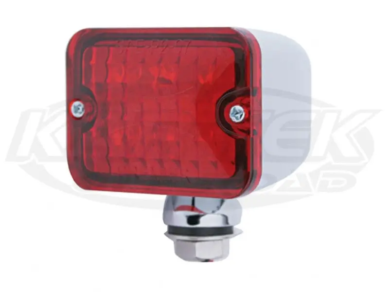 6 Led Medium Rod Tail Light - Red Red Led, Red Lens 1