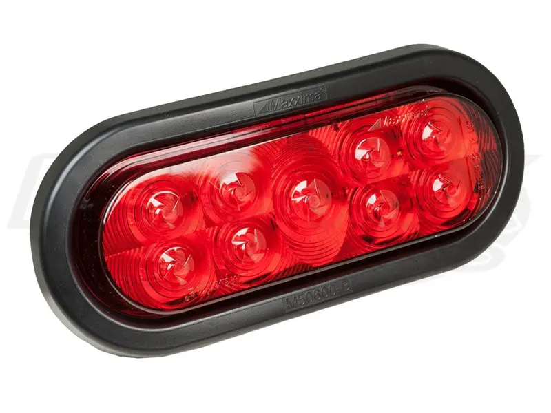 6" Oval Led Tail Light Red 1