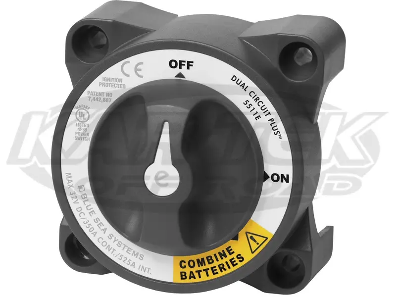 Blue Sea Systems Dual Circuit Plus E-Series Black Dual Battery Cut Off Switch Without Afd 1