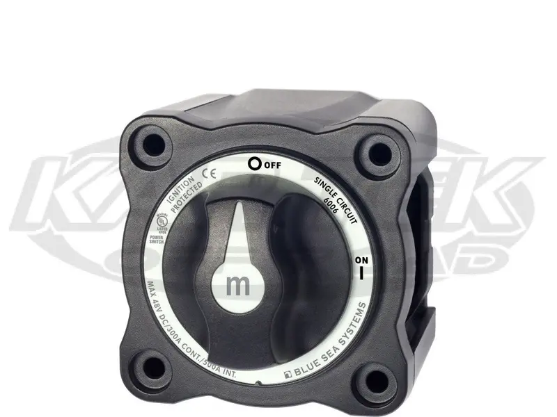 Blue Sea Systems M-Series Black Single Battery Cut Off Isolator Switch With Removable Knob 1