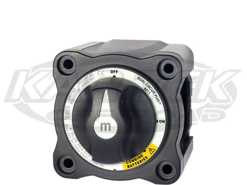 Blue Sea Systems M-Series Dual Circuit Plus Black Dual Battery Cut Off Switch Without Afd 1