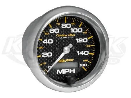 Carbon Fiber 3-3/8" In-Dash Speedometer 160 Mph, Programmable 1