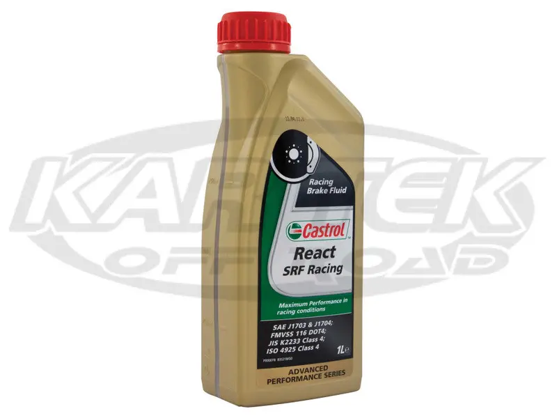 Castrol Srf Racing Brake Fluid 1 Liter Bottle Dot 4 Typical Wet Boiling Point 500 Degrees Fahrenheit 1