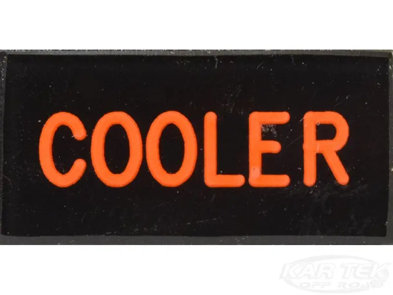 Cooler Dash Badge Self Adhesive Id Label For Your Indicator Lights Or Switches 1