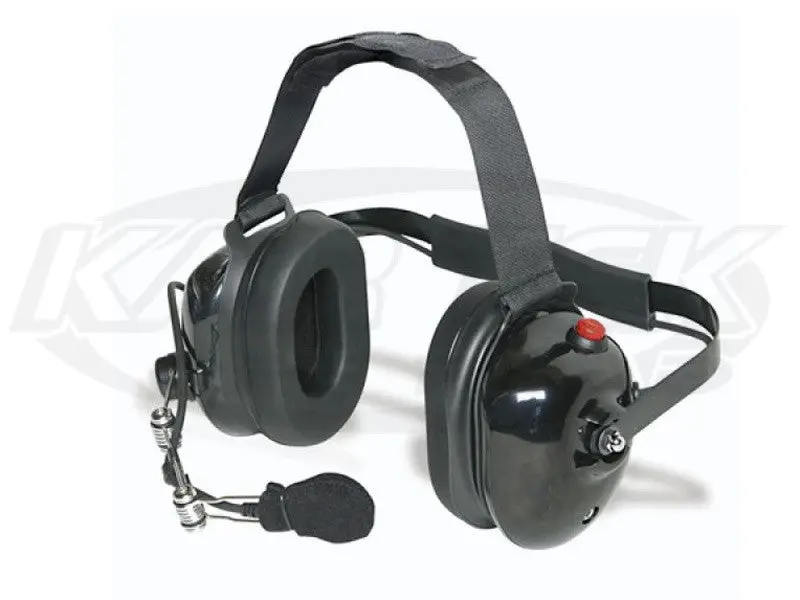 Crew Chief Headset - Behind-The-Head Black Set, No Adapter Cable 1