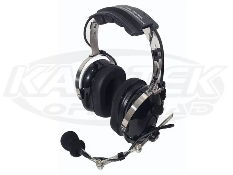 Crew Chief Headset - Over-The-Head Black Set, No Adapter Cable 1
