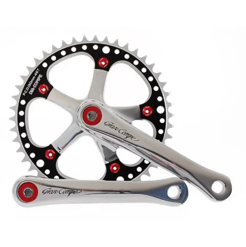 Dia Compe Gran Compe Track Crankset, 130Bcd, 46T, 1/8" 1