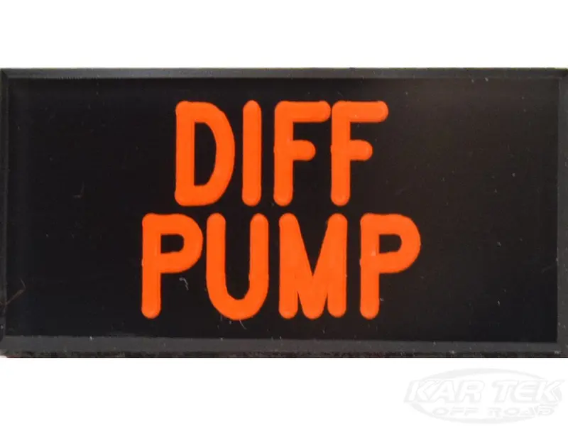 Diff Pump Dash Badge Self Adhesive Id Label For Your Indicator Lights Or Switches 1