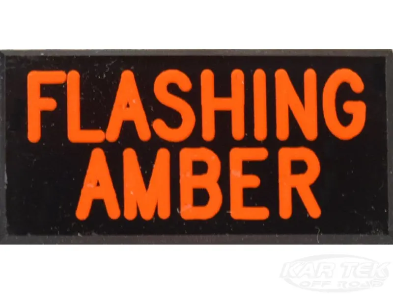 Flashing Amber Dash Badge Self Adhesive Id Label For Your Indicator Lights Or Switches 1