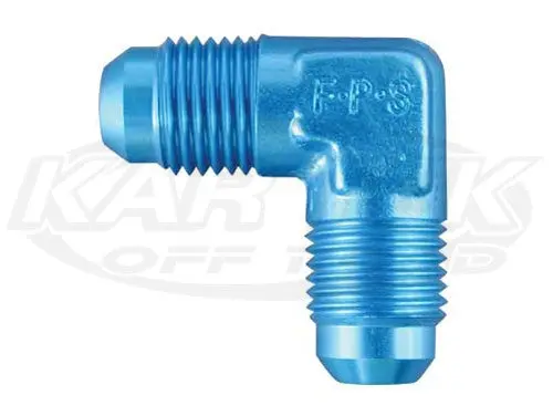 Fragola An -10 Male To An -10 Male Blue Anodized Aluminum 90 Degree Union Adapter Fittings 1