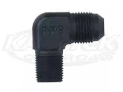 Fragola An -8 Male To 3/8" Npt National Pipe Taper Black Anodized Aluminum 90 Degree Fittings 1