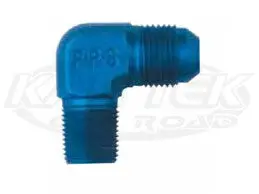 Fragola An -8 Male To 3/8" Npt National Pipe Taper Blue Anodized Aluminum 90 Degree Fittings 1