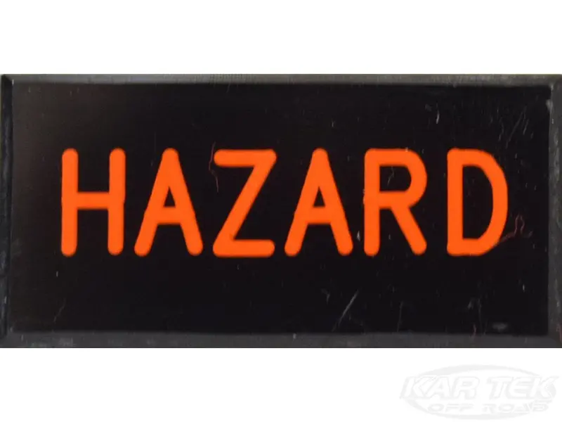 Hazard Dash Badge Self Adhesive Id Label For Your Indicator Lights Or Switches 1