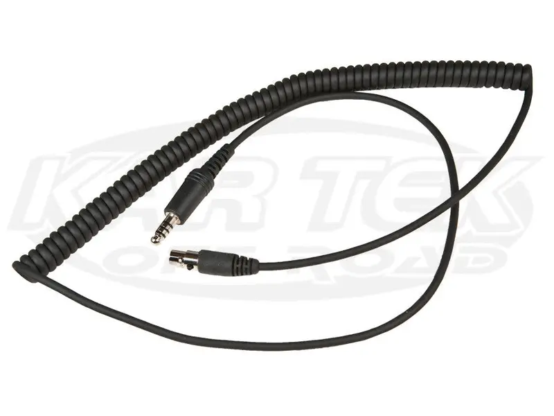 Headset To Intercom Adapter Coil Cord 3Ft. Coil Cord, 5 Pin To 4 Pin 1