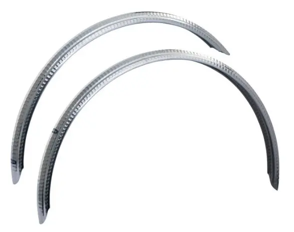 Honjo Polished H47-700Cn Hammered Fluted Mudguards 1