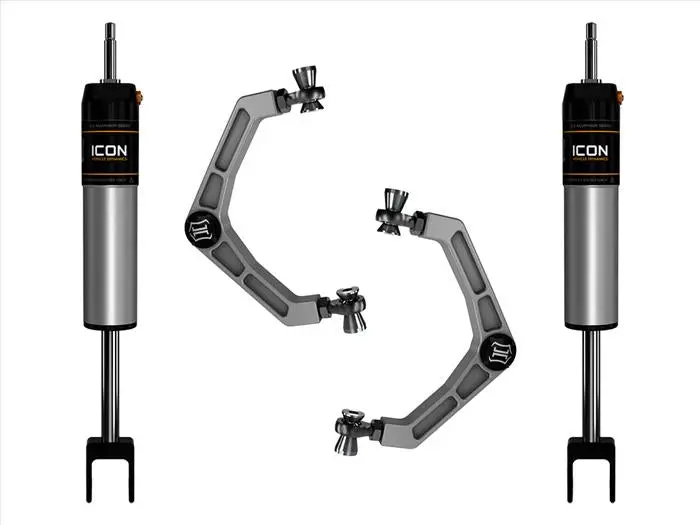 Icon Vehicle Dynamics 2020-Up Gm 2500Hd 3500Hd 0 To 2 Inch Ir Shock System W/ Billet Upper Control Arms 1