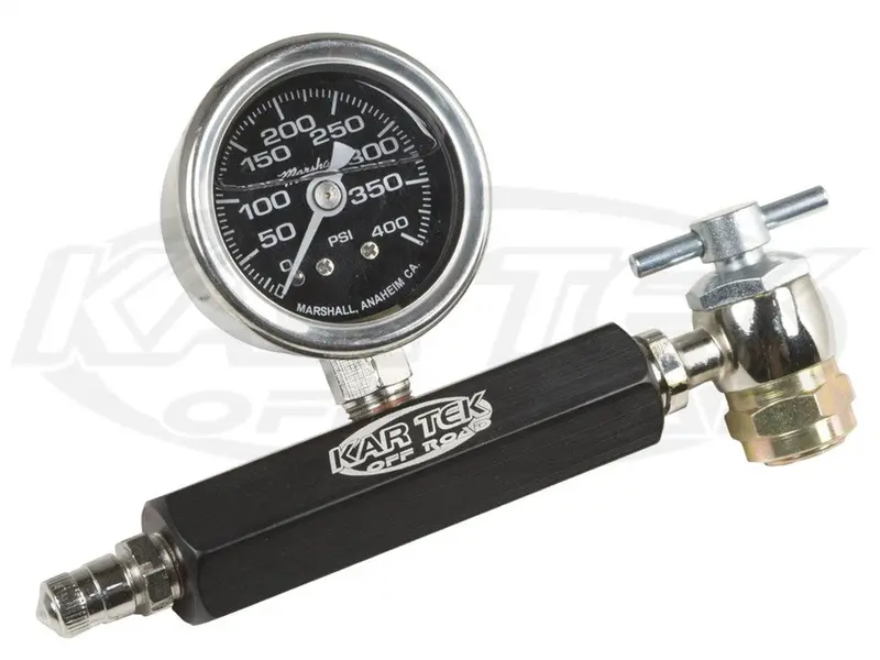 Kartek Billet Pressure Gauge For Fox, King, Bilstein, Or Sway-A-Way Nitrogen Shocks 0 To 400Psi 1