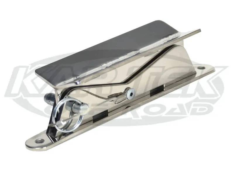 Kartek Off-Road Polished Stainless Fire Extinguisher Quick Release Mounting Bracket For Flat Surface 1