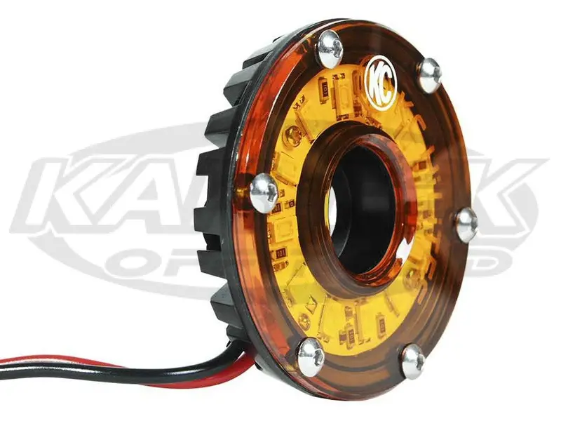Kc Hilites Amber 2-1/4" Cyclone Universal 5W Led Rock, Dome, Work Or Ambient Light 1