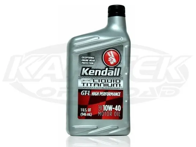 Kendall Gt-1 High Performance 10W-40 Motor Oil 10W-40 1 Quart Bottle 1