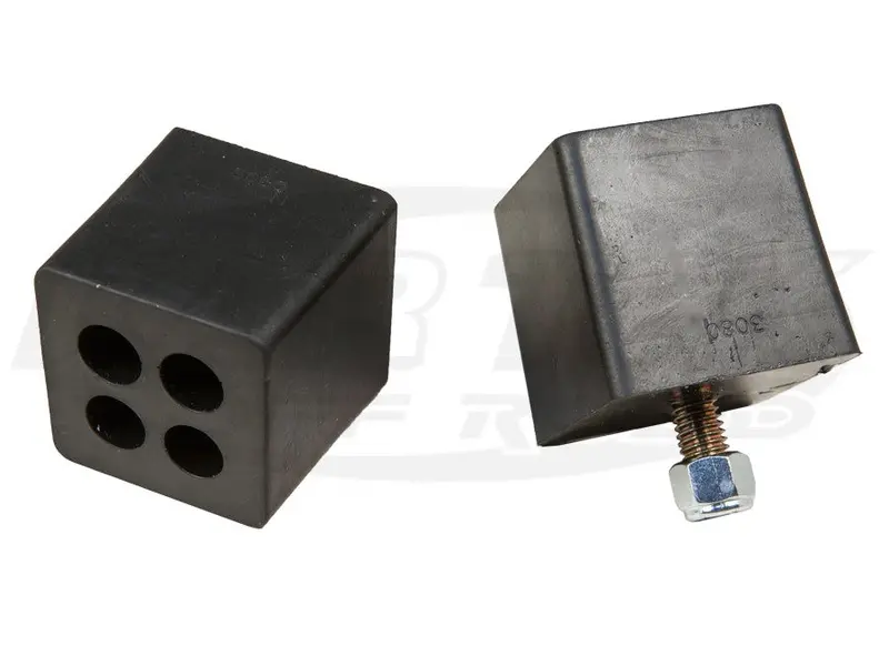 Large Square Bump Stops - 2" X 2" X 2" Black Pair 1