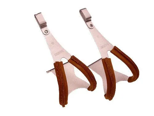 Mks Alloy Toe Clips With Leather 1