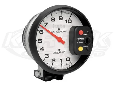 Phantom 5" Pedestal Mount Tachometer 10,000 Rpm W/ Amber Shift Light 1