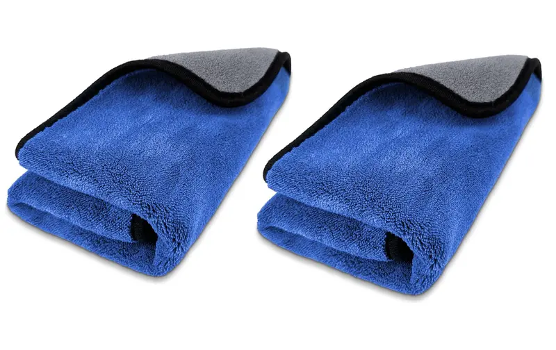 Premium Large Plush Microfiber Towel 16" X 16" (2 Pack) 1