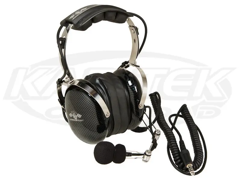 Prerunner Carbon Fiber Headset - Over-The-Head W/ Built In Coil Cord 1